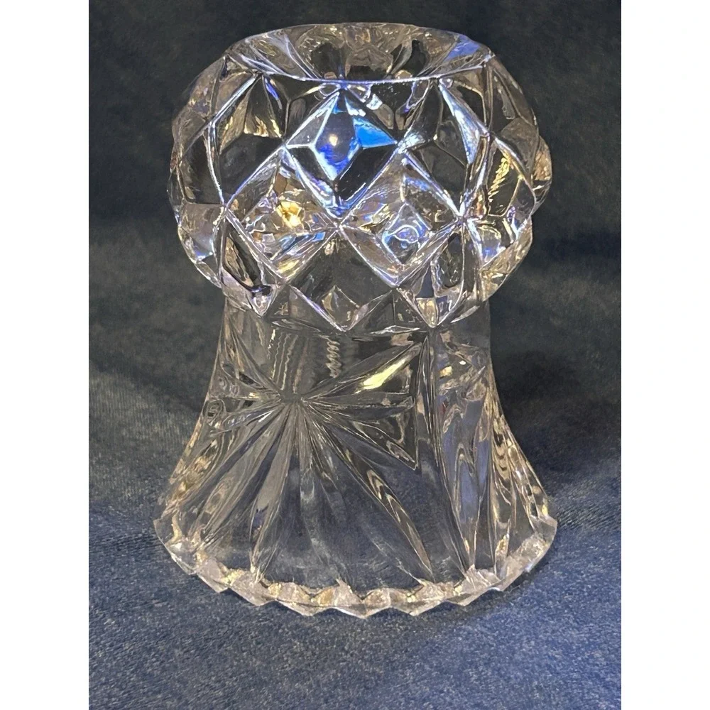 Vintage Mini Glass Bud Vase Beautiful Jagged Rim 2.5